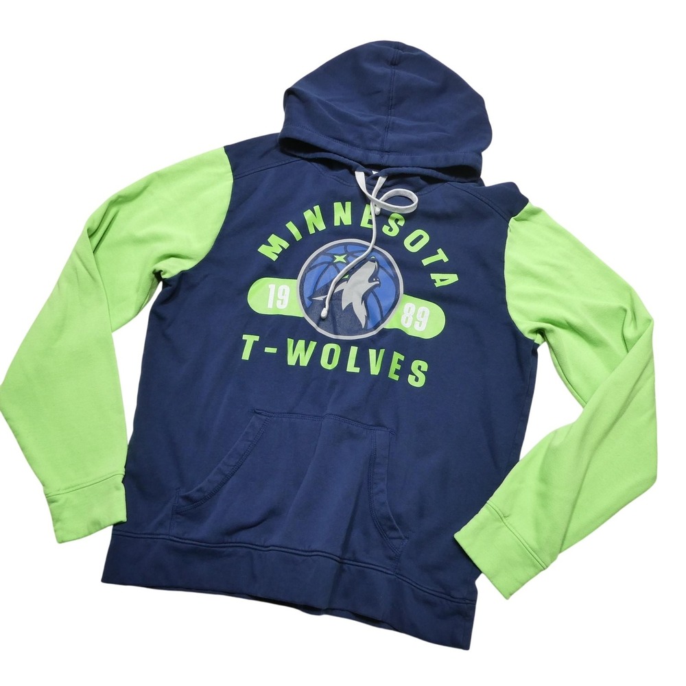 Minnesota Timberwolves Hoodie Sweatshirt Mens L Blue NBA Basketball Fanatics